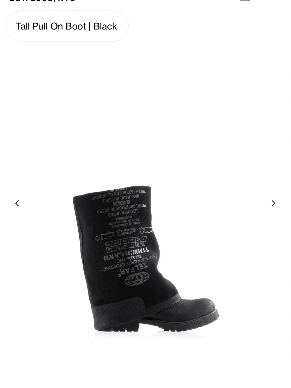PRICE FIRM-Timberland Telfar Premium Tall Pull-On Boots